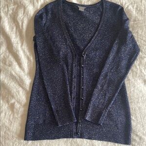 Women's Blue Cardigan Sweater
